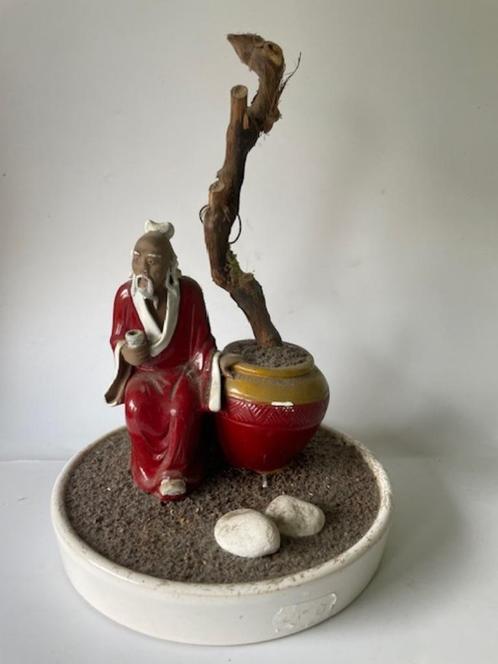 Vintage Mudman beeldje porselein. Chinees aardewerk. China, Verzamelen, Beelden en Beeldjes, Zo goed als nieuw, Mens, Ophalen
