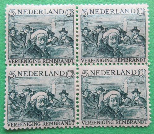 Nederland NVPH 229 Rembrandt blok van 4 - 1930 ongebruikt, Postzegels en Munten, Postzegels | Nederland, Postfris, T/m 1940, Verzenden