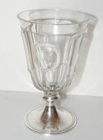 1878 kristallen glas met zilveren voet Begeer, Antiek en Kunst, Zilver, Ophalen