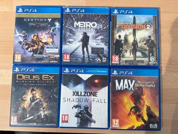 PS4 Games - Destiny, Metro, Division, Deus Ex, Killzone, Max beschikbaar voor biedingen