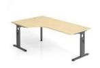 hoekbureau 1,60 x 2,00, in hoogte verstelbaar, grenen, Huis en Inrichting, Bureaus, Ophalen, In hoogte verstelbaar, Gebruikt, Bureau
