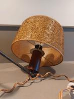 Vintage Teak Houten Wandlamp Jaren 50, Antiek en Kunst, Ophalen of Verzenden