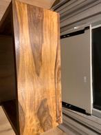 Smalle, stevige houten tafel, Huis en Inrichting, Tafels | Eettafels, Ophalen, Minder dan 50 cm, 50 tot 100 cm, Minimalist