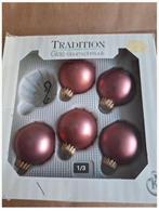 Roze kerstballen in doos, Diversen, Kerst, Tradition, Onbekend, Ophalen of Verzenden, Zo goed als nieuw