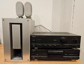 Technics CD speler en versterker met Sony subwoofer set beschikbaar voor biedingen