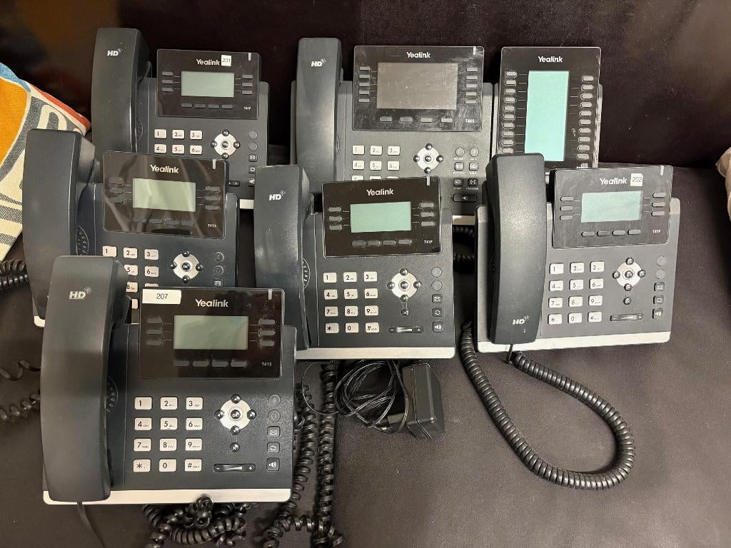 Partij Yealink VOIP telefoons, Telecommunicatie, Datacommunicatie en VoIP, Verzenden, Gebruikt, Telefoon