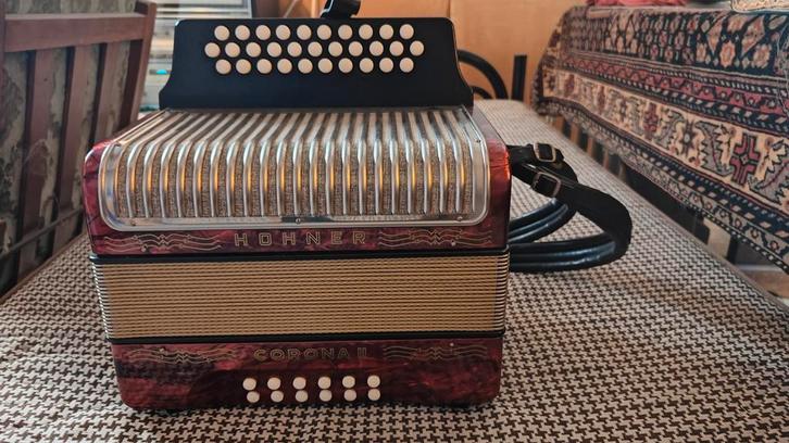 Hohner Corona II Diatonisch Accordeon - Zo goed als nieuw!, Muziek en Instrumenten, Accordeons, Zo goed als nieuw, Hohner, Ophalen of Verzenden