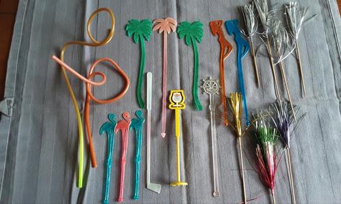 Cocktail roerstaafjes stampers, versiering, rietjes, ice tea, Hobby en Vrije tijd, Feestartikelen, Zo goed als nieuw, Versiering