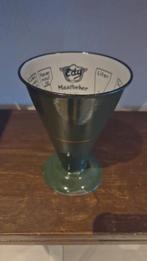 Prachtige oude donkergroene EDY emaille maatbeker met bies, Antiek en Kunst, Ophalen of Verzenden