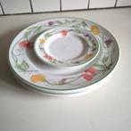 4  johnson  dinerborden + taartbordje:summer delight, Huis en Inrichting, Keuken | Servies, Ophalen of Verzenden, Porselein, Overige stijlen