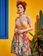 Frida Kahlo inspired jurk feestjurk carnaval zomer S nieu, Nieuw, Carnaval, Ophalen of Verzenden, Kleding