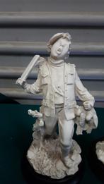 Beelden van speksteen, 2 stuks: 1 x jagers jongen en 1x meis, Ophalen of Verzenden