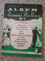 Francis & Day's Album of Famous Waltzes No. 3, Muziek en Instrumenten, Ophalen of Verzenden, Gebruikt, Artiest of Componist, Overige genres