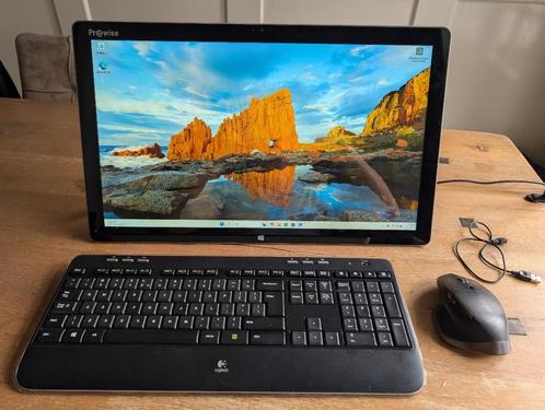 AIO draagbare pc met accu 23 inch w11 pro ideaal voor camper, Computers en Software, Desktop Pc's, Zo goed als nieuw, SSD, 8 GB