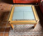 Licht eiken salontafel, Ophalen, Vierkant, Zo goed als nieuw, Minder dan 50 cm