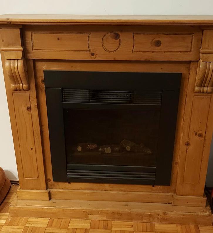 Schouw met El. kachel, Huis en Inrichting, Kachels, Gebruikt, Vrijstaand, Overige soorten, Elektrisch, Ophalen