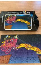 HEYE mordillo mini puzzel 48 stukjes Koets met Paarden 1978, Ophalen of Verzenden, Minder dan 500 stukjes, Gebruikt