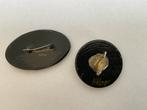 Twee Russische Broches met Vogelmotief, Overige materialen, Gebruikt, Zwart, Minder dan 4 cm