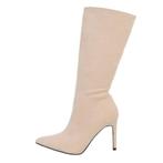 nieuw in doos hoge dames laarzen - maat 40 - € 17.95, Hoge laarzen, Beige, Nieuw, Ophalen of Verzenden