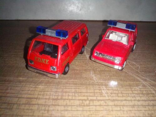 2x Mitsubishi Brandweer Pajero Fire Dep New York + L300 FDNY, Hobby en Vrije tijd, Modelauto's | 1:87, Nieuw, Auto, Rietze, Ophalen of Verzenden