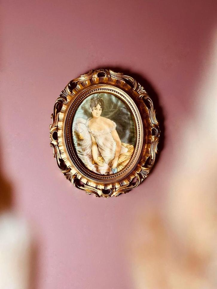 19DE  EEUWSE PORTRET IN SIERLLIKE LIJSTEN, Antiek en Kunst, Antiek | Woonaccessoires, Ophalen of Verzenden