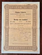 Douwe Egberts koffie aandeel 1958, Postzegels en Munten, Ophalen, 1950 tot 1970, Aandeel