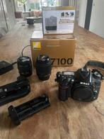 Nikon D7100 + Battery grip + 18-55mm 55-200mm lens, Audio, Tv en Foto, Fotocamera's Digitaal, Gebruikt, Nikon, Ophalen