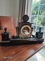 Penduleset marmer 54x34x10, Huis en Inrichting, Woonaccessoires | Klokken, Ophalen, Gebruikt, Digitaal, Wekker of Tafelklok