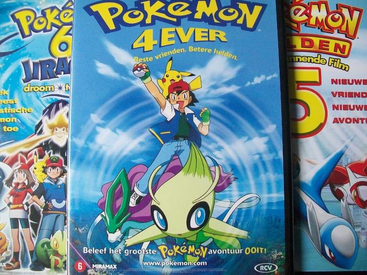 de 4e,5e en 6e Pokemon Film nog compleet nieuw, Cd's en Dvd's, Dvd's | Tekenfilms en Animatie, Zo goed als nieuw, Amerikaans, Tekenfilm