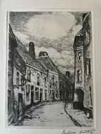 Ets Eugène Lücker, ingelijst, Antiek en Kunst, Kunst | Etsen en Gravures, Ophalen of Verzenden