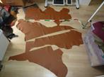 Gladbruin nr 4 resten soepel echt leer rundleer, Hobby en Vrije tijd, Bruin, Verzenden, Leer of Kunstleer, Nieuw