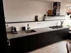 Luxe complete keuken - zwart met betonlook blad - als nieuw!, Ophalen, Zwart, Hoekkeuken, Zo goed als nieuw