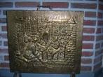 Geel koperen haardscherm, Antiek en Kunst, Antiek | Koper en Brons, Ophalen of Verzenden, Koper