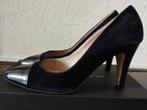 Mauro Teci suède pumps donkerblauw lak op neus + hakken, Mauro Teci, Pumps, Blauw, Ophalen of Verzenden