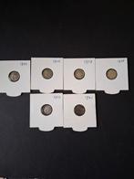 6 10 cent munten periode 1935 - 1941, Ophalen of Verzenden, Koningin Wilhelmina, 10 cent