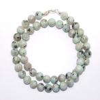 Halsketting Kiwi Jaspis  Kralen 8 mm  925 sterling zilver, Ophalen of Verzenden, Mineraal