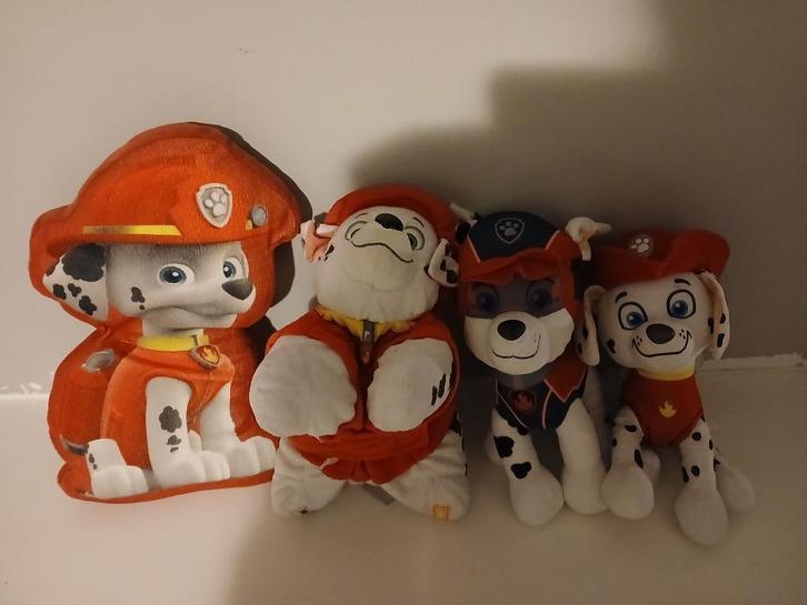 Paw Patrol Marshall knuffels 4stuks, Kinderen en Baby's, Speelgoed | Knuffels en Pluche, Zo goed als nieuw, Hond, Ophalen of Verzenden