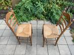 RIET stoel knopstoel ANTIEK evt 6 stuks PERFECTE STAAT rotan, Ophalen