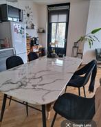 Eettafel marmer look, Tuin en Terras, Picknicktafels, Ophalen of Verzenden, Zo goed als nieuw, Rechthoekig, Hout