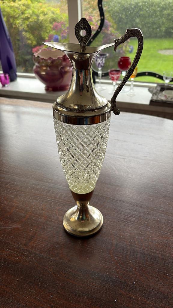 Antieke kristallen waterkan, Antiek en Kunst, Antiek | Glas en Kristal, Ophalen