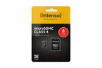 Intenso 8GB microSDHC geheugenkaart, Intenso, 8 GB, Nieuw, Ophalen of Verzenden