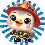 L246 luxe icing brandweer vogel 20cm eetbare taart print, Ophalen of Verzenden, Nieuw, Taarten, Versiering