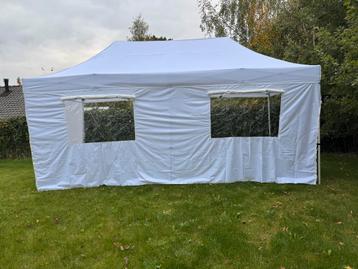 Partytent 3x6m Wit - Volledig Dichtritsbaar beschikbaar voor biedingen