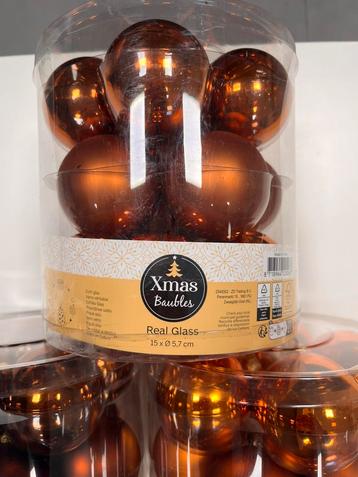 3 dozen kerstballen nieuw, kleine kerstballetjes als nieuw beschikbaar voor biedingen