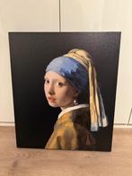 Johannes Vermeer - Meisje met de parel 70x60, 50 tot 75 cm, Ophalen of Verzenden, Zo goed als nieuw, Schilderij