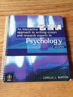 Burton - Writing guide psychology, Ophalen of Verzenden, Alpha, Gelezen, WO