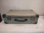 K431 VINTAGE groene jaren 50 koffer van geperst karton, 60 tot 70 cm, Overige materialen, Gebruikt, -