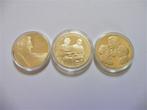 3 Penningen Koningshuis zilver Wilhelmina Juliana Beatrix, Postzegels en Munten, Penningen en Medailles, Ophalen of Verzenden