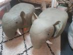 Twee poef-olifanten, Huis en Inrichting, Ophalen, Minder dan 50 cm, 50 tot 75 cm, Nieuw