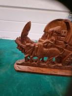 beeld ossenkar houtsnijwerk jaren 50, Ophalen of Verzenden